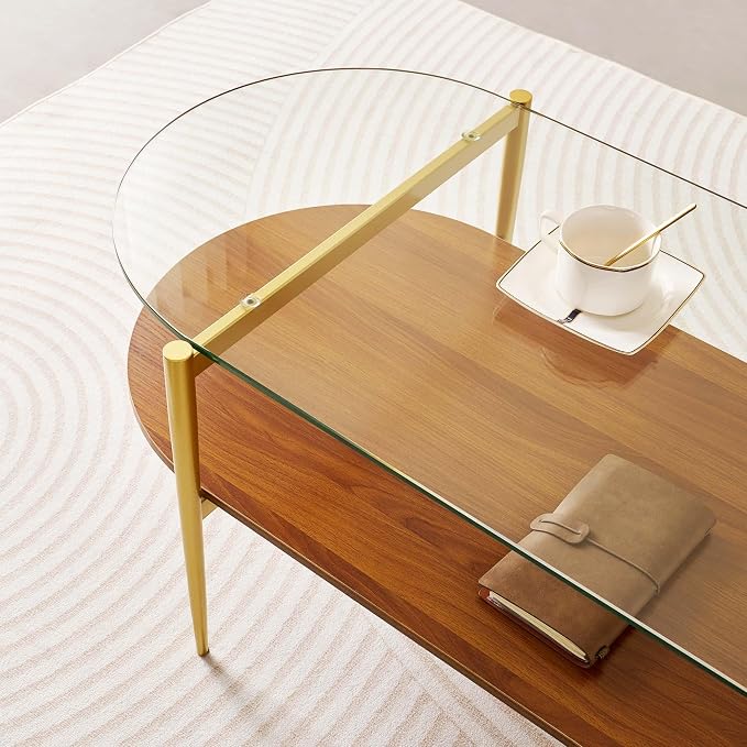 Clear & Walnut