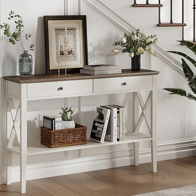 Antique White & Brown