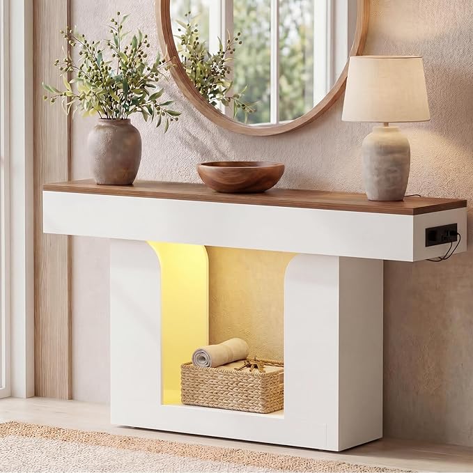 Antique White & Brown