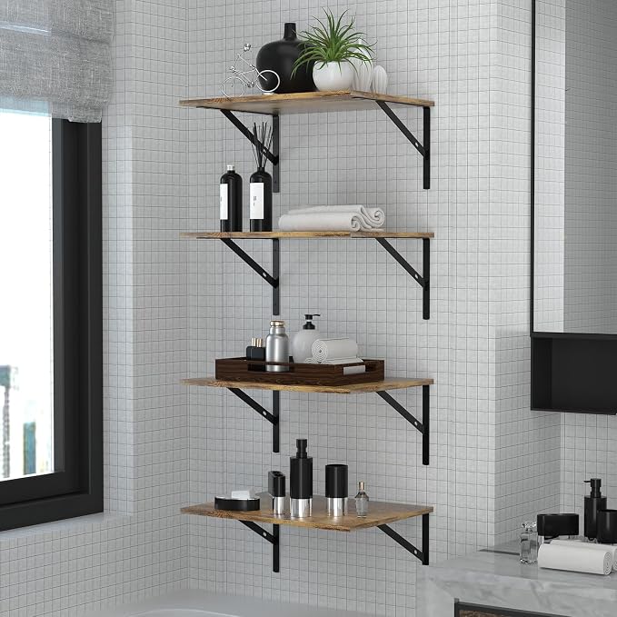 Rustic Brown Shelves