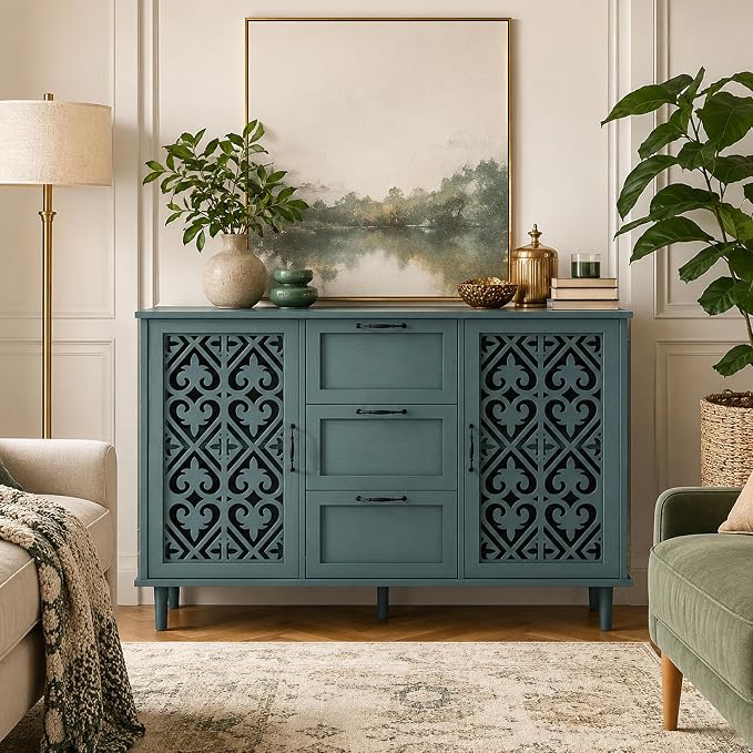 Green 2-door 3-drawer