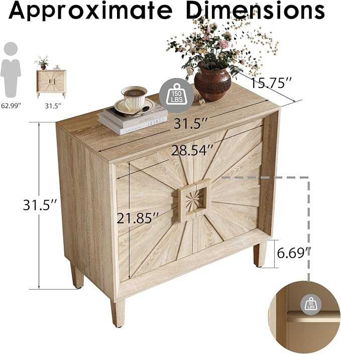 2 Doors Sunburst-antique Natural