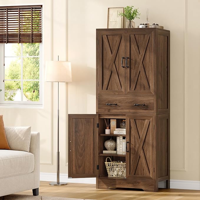 Walnut,1 Drawer