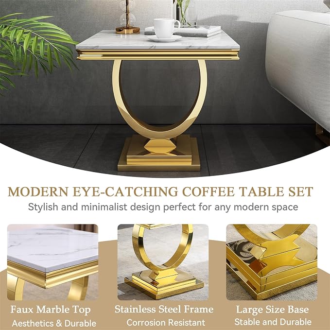 White Gold-end Table