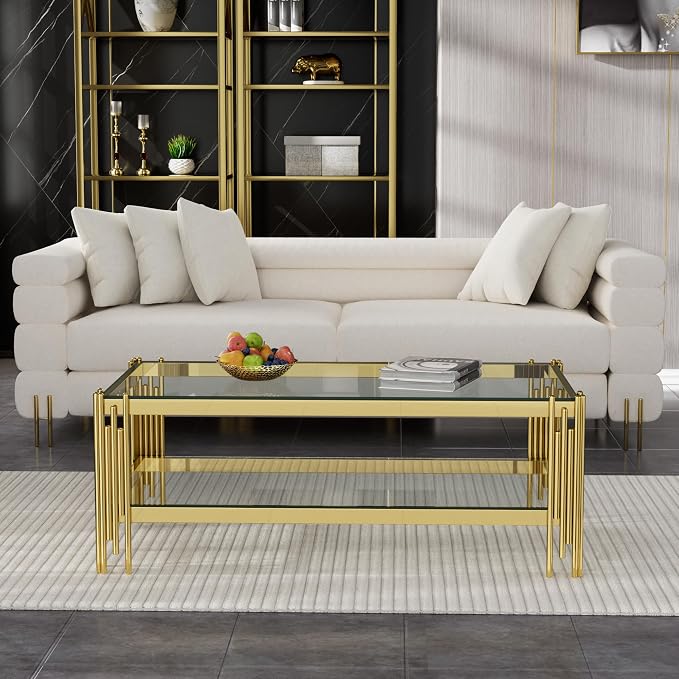 Clear Glass Coffee Table