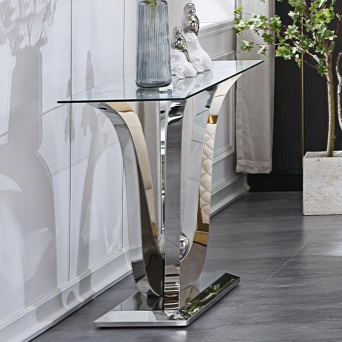 Silver Console Table