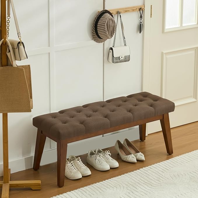 Brown-linen-tufted