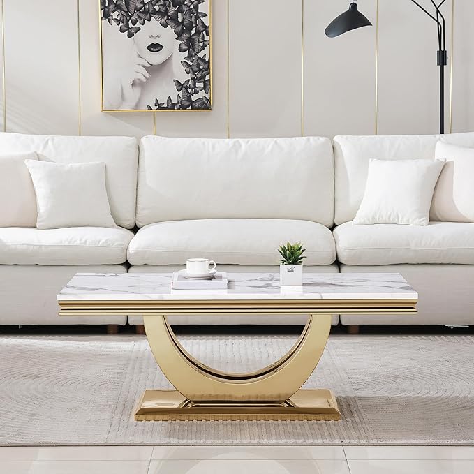 Style3:coffee Table-white&gold