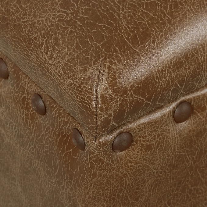 Distressed Brown Faux Leather