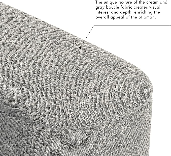 Cream Boucle With Gray Yarns