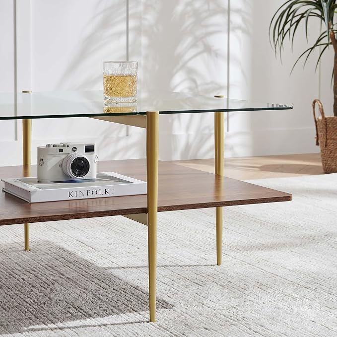 Clear & Walnut