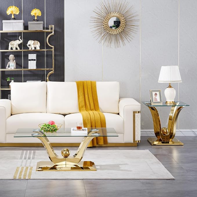 Gold End Table