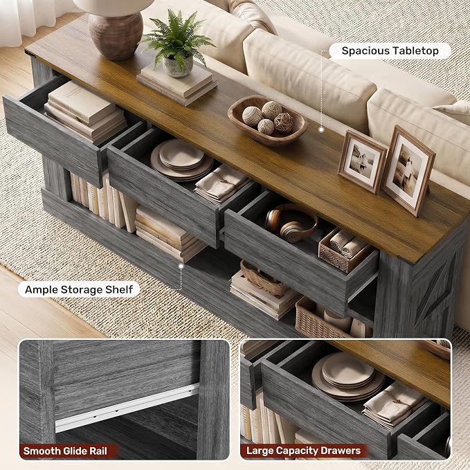Rustic Brown&dark Grey