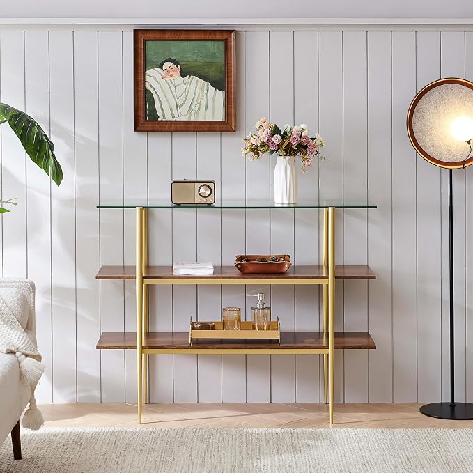 Clear & Walnut