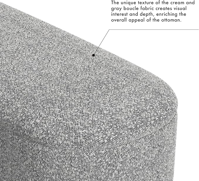 Cream Boucle With Gray Yarns