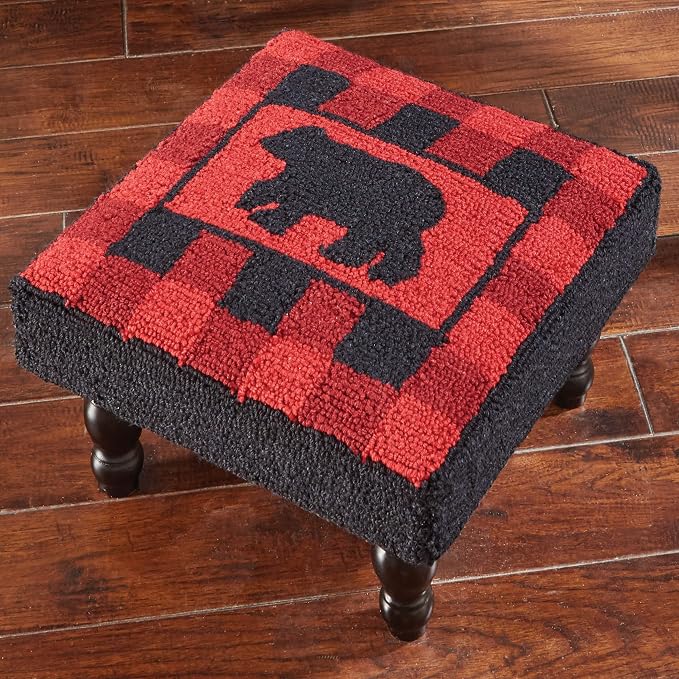 Buffalo Check Bear Stool