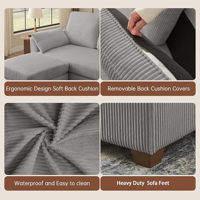 Corduroy-light Grey