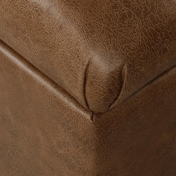 Distressed Brown Faux Leather