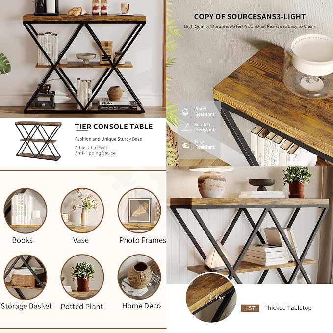 Rustic Brown + X-shaped