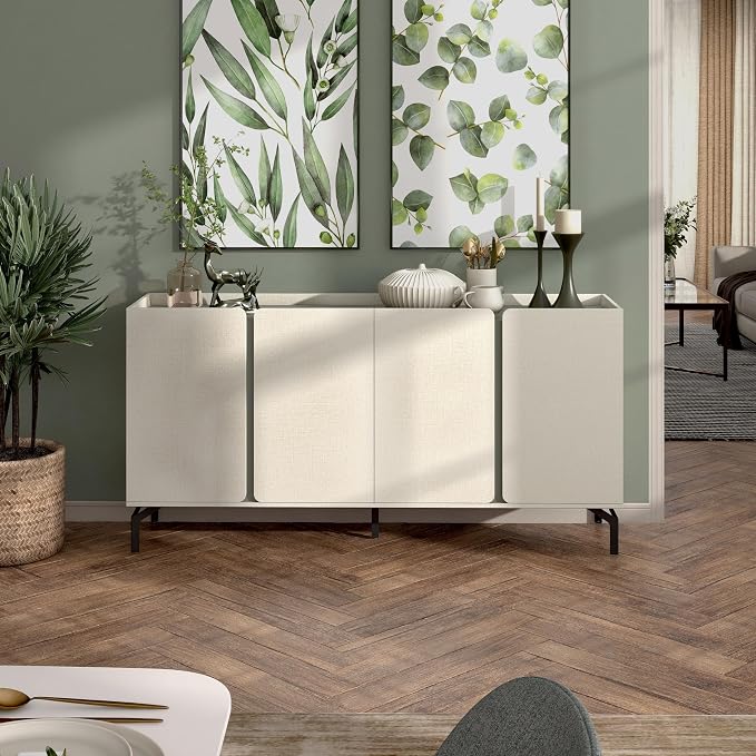Cream Weave & Sage Green