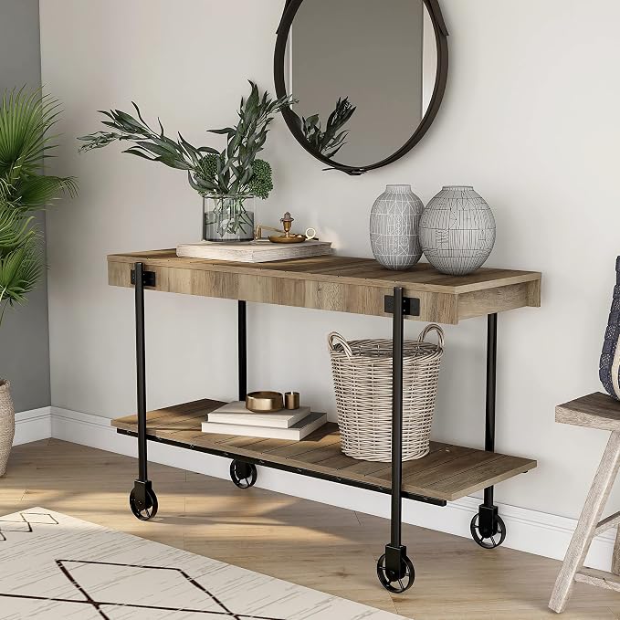 Black and Rustic Oak Brown