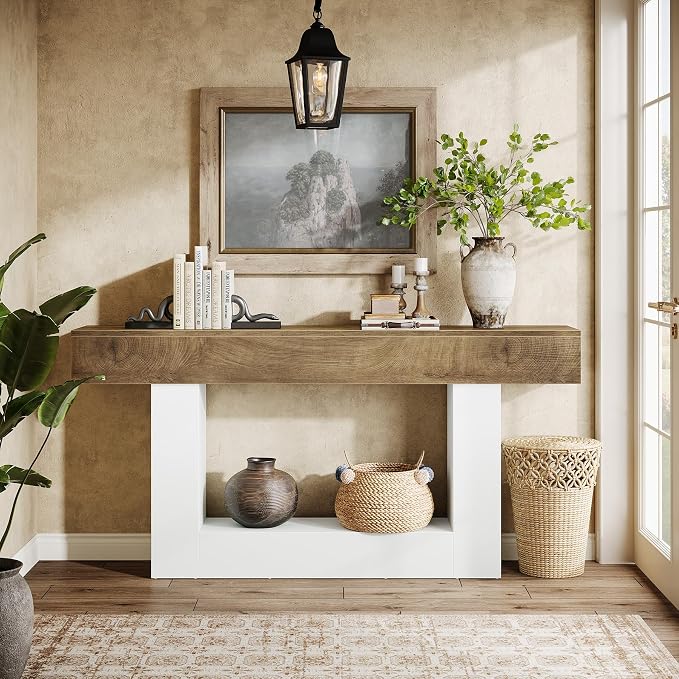 Light Brown & White