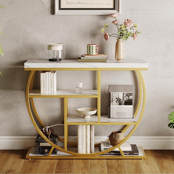 Gold Tube + Marble White