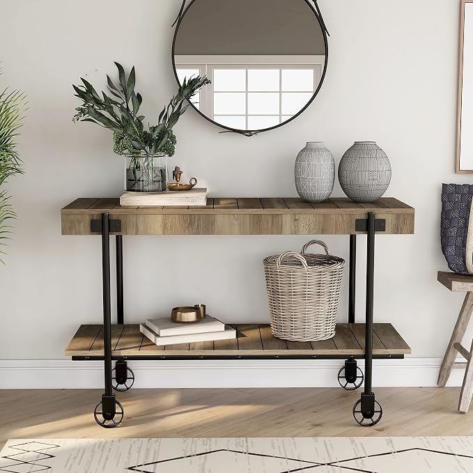 Black and Rustic Oak Brown