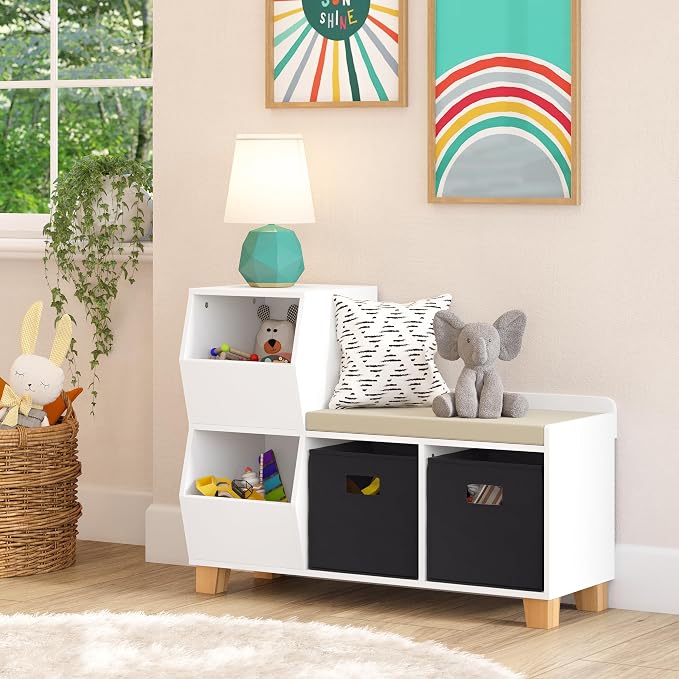 White With 2 Black Bins