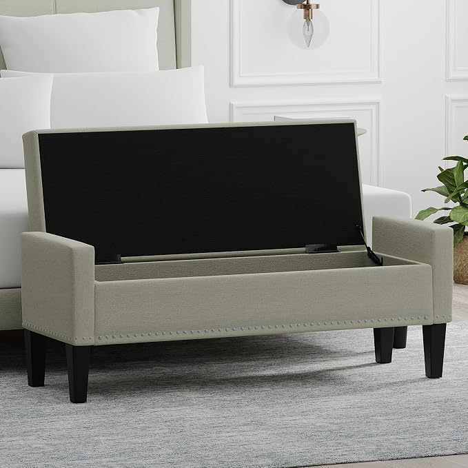 Beige With Nailhead Trim