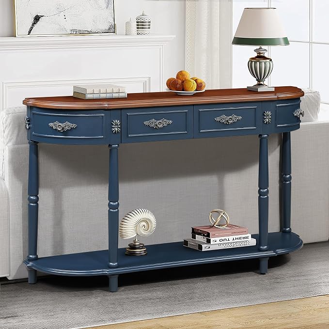 Navy Blue + Brown
