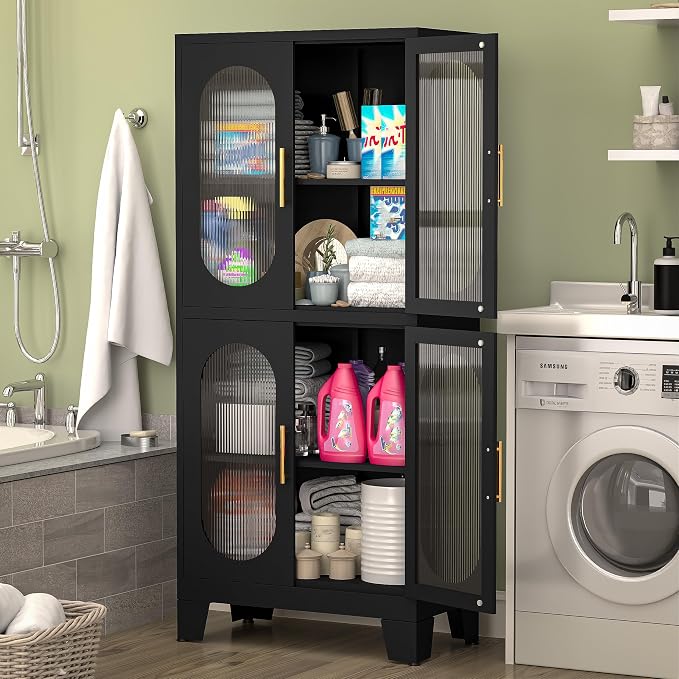 4 Shelves-black