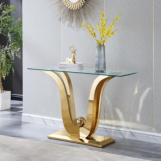 Gold Console Table