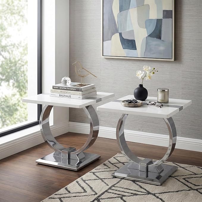 Silver/White
