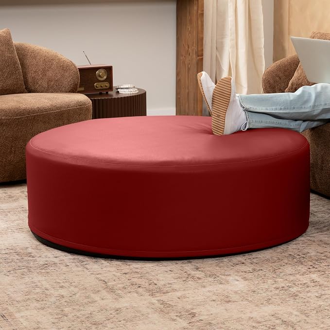 Faux Leather Crimson