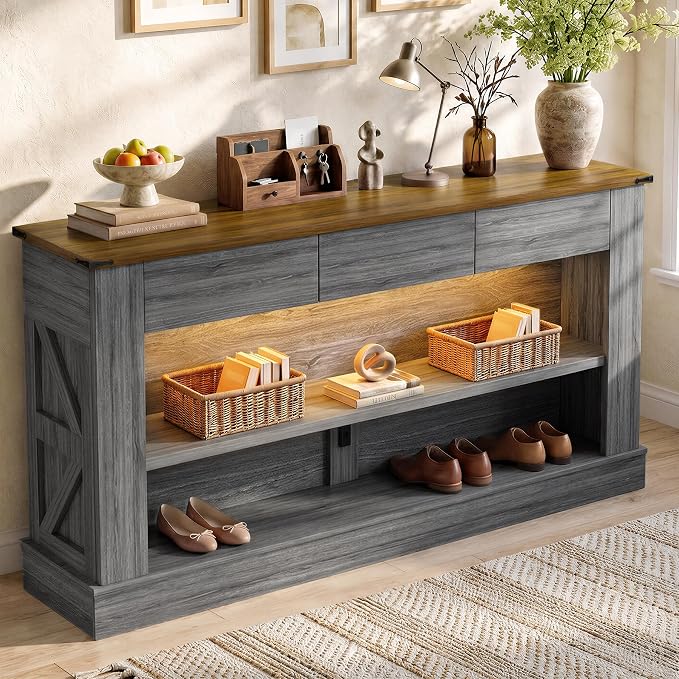 Rustic Brown&dark Grey