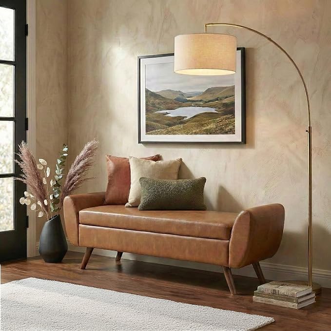 Cognac Brown Faux Leather