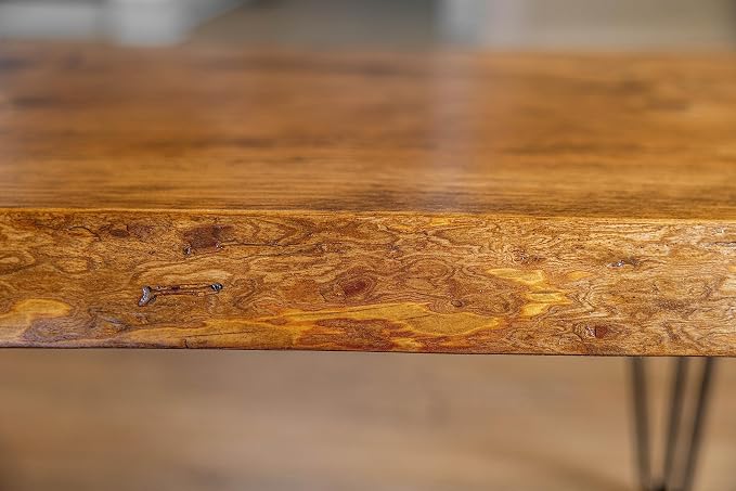 Honey Pine Finish + Grey Hairpin Legs