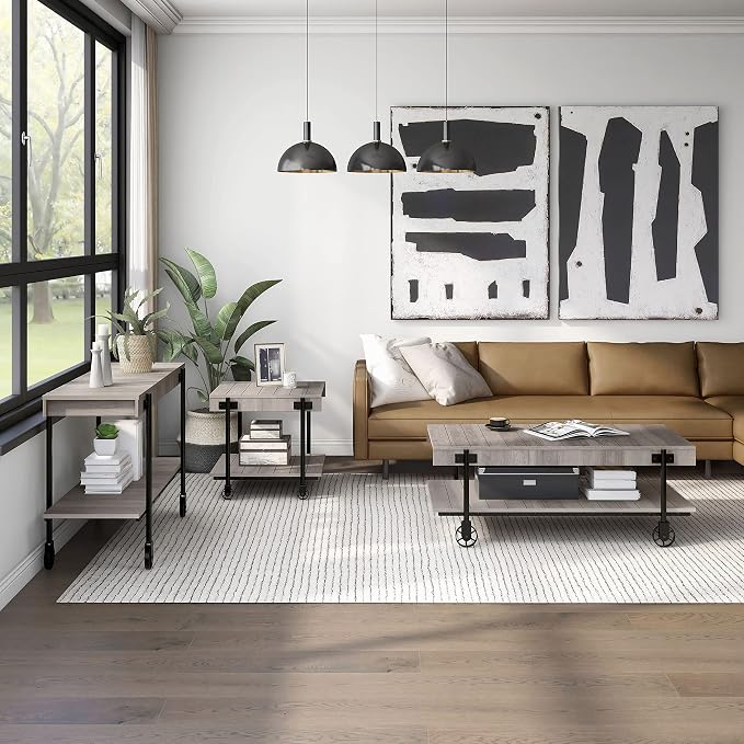 Black and Rustic Oak Brown