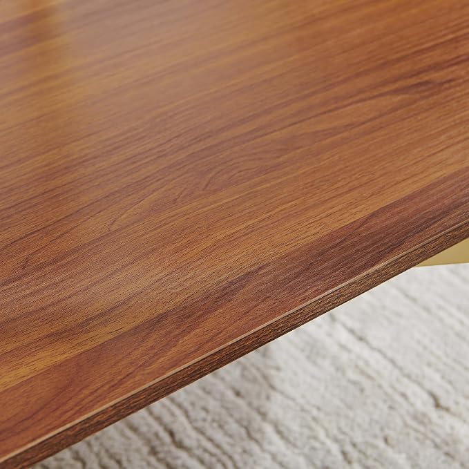 Clear Glass & Walnut Wood