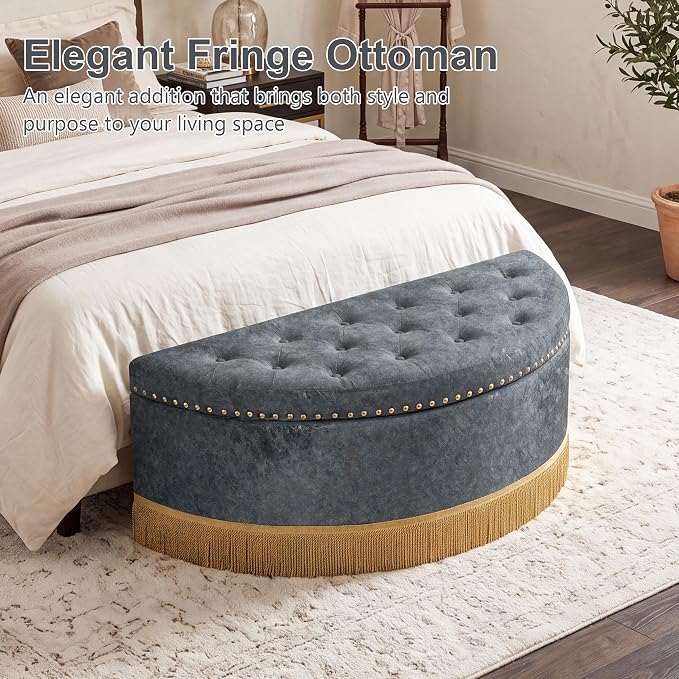 Fabric-grey With Bullion Fringe