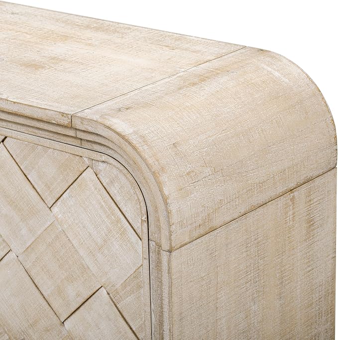 Beige Brown (Handwoven Wood)w/Shelf