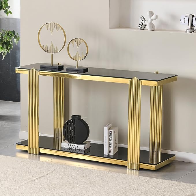Black & Gold Console Table