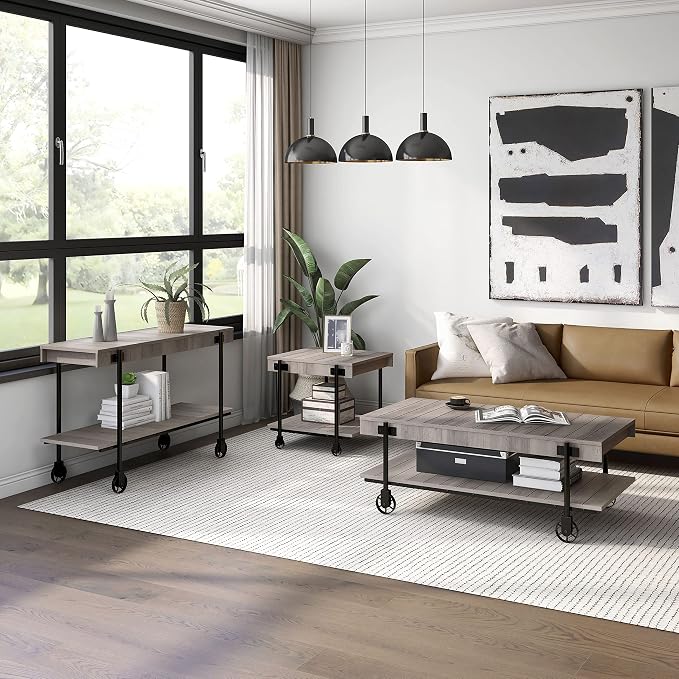 Black and Rustic Oak Brown