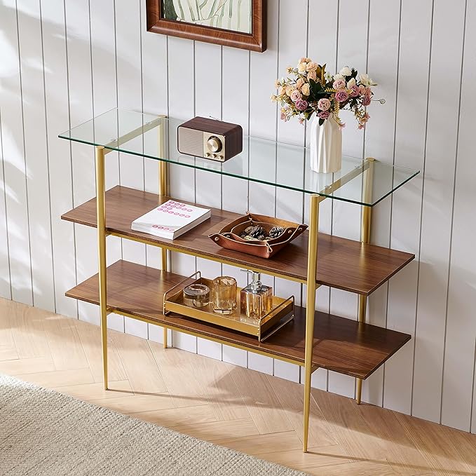 Clear & Walnut