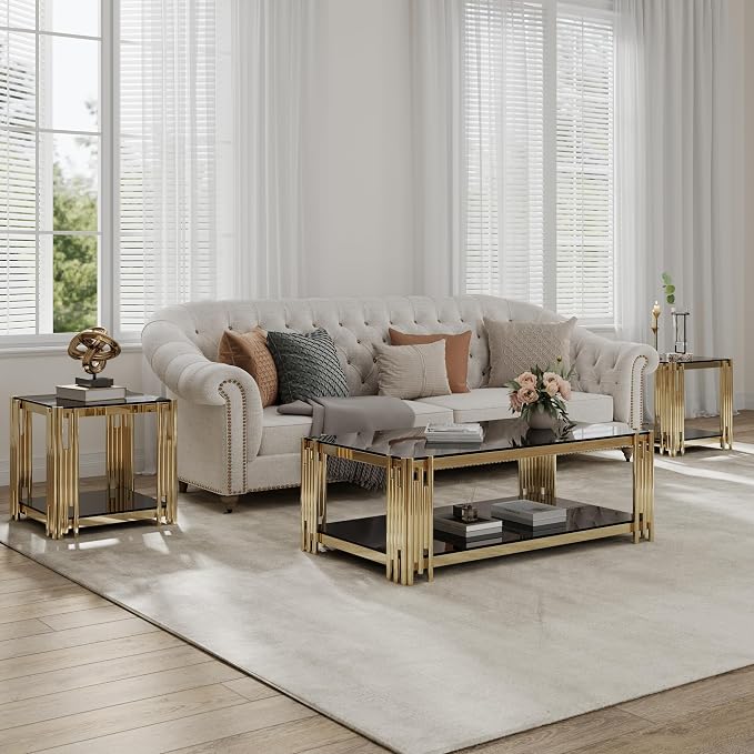 A-end Table-black Gold