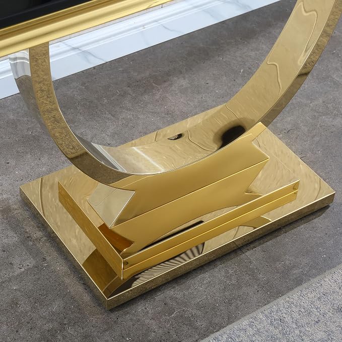 End Table,black&gold