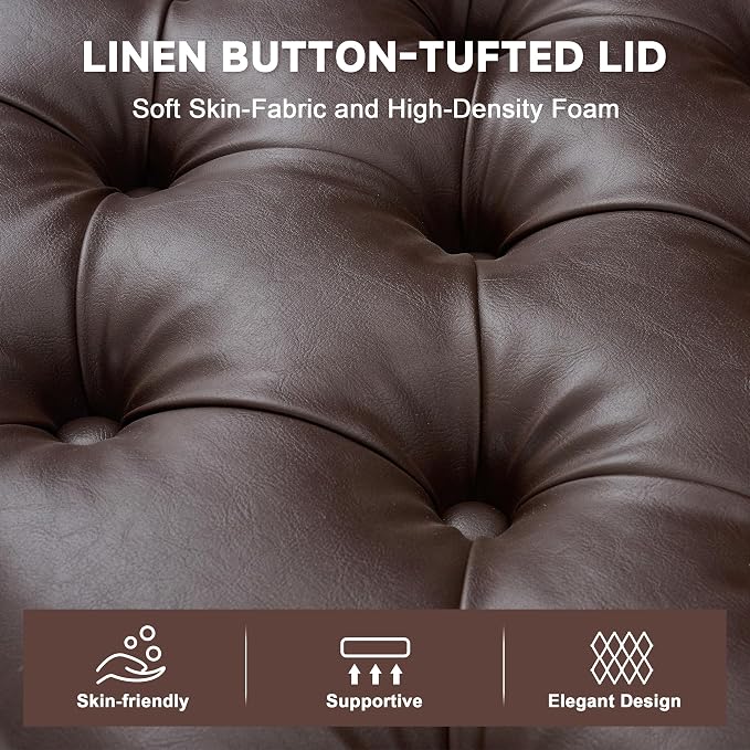 Faux Leather Dark Brown