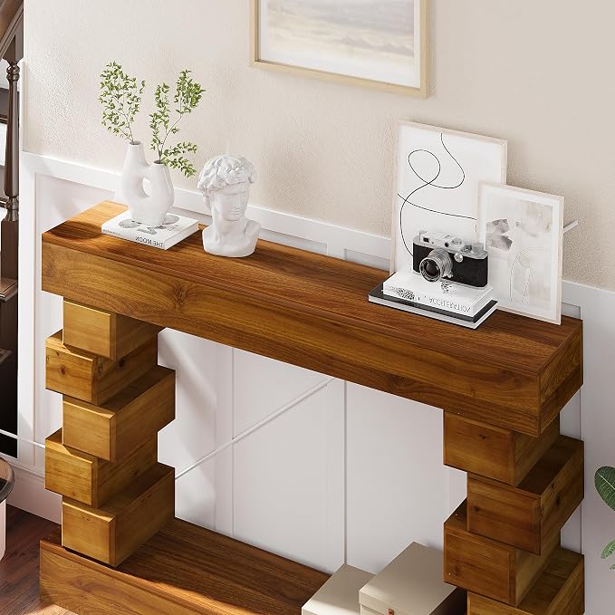 Brown - Geometric Block Stacked