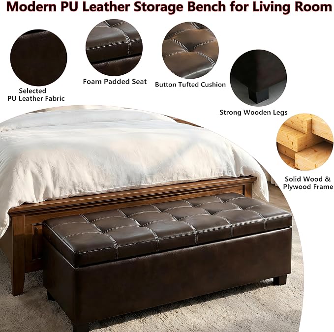 Faux Leather Brown